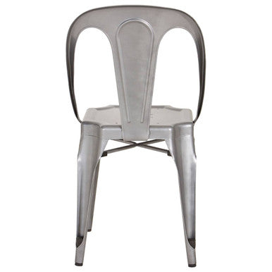 Vintage Style Grey Metal Chair