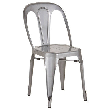 Vintage Style Grey Metal Chair