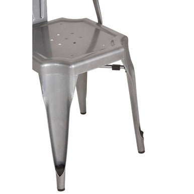 Vintage Style Grey Metal Chair