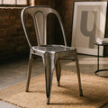 Vintage Style Grey Metal Chair