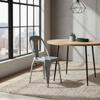 Vintage Style Grey Metal Chair