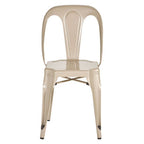 Champagne Finish Metal Chair