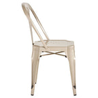 Champagne Finish Metal Chair