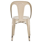 Champagne Finish Metal Chair
