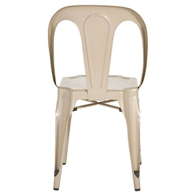 Champagne Finish Metal Chair