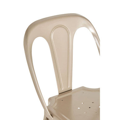 Champagne Finish Metal Chair
