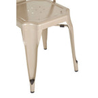Champagne Finish Metal Chair