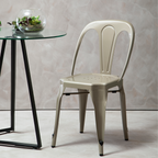 Champagne Finish Metal Chair