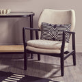 Beige Linen Chair with Button Tufting