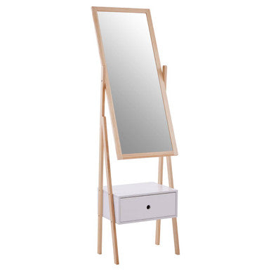 Single Drawer Floor Mirror