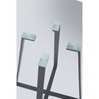 Clear Glass Round Dining Table with Black Finish Legs