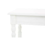 White Wooden Console Table with Lower Shelf