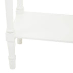 White Wooden Console Table with Lower Shelf