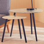 Grey Gloss Finish Set of 2 Nesting Tables
