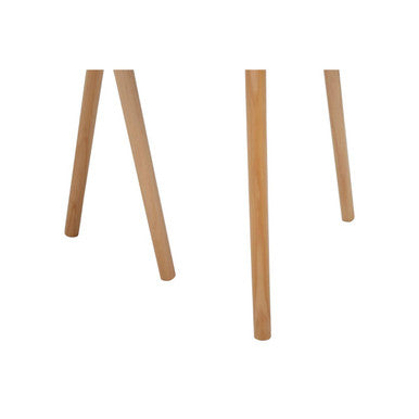 Grey Pine Wood Set of 3 Round Side Tables