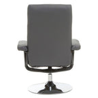 Grey Leather Effect Recliner Chair