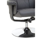Grey Leather Effect Recliner Chair