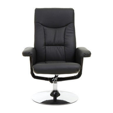 Black Leather Effect Recliner Chair