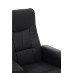 Black Leather Effect Recliner Chair