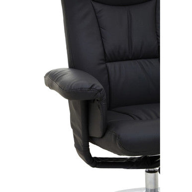 Black Leather Effect Recliner Chair