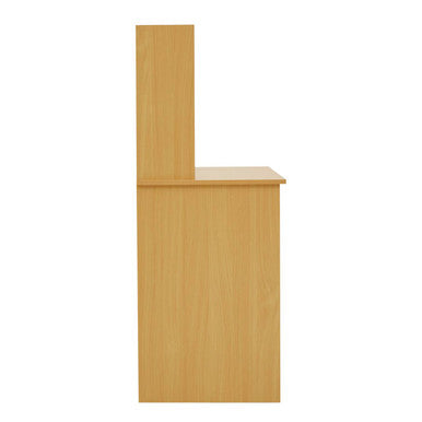 Natural Wooden Home Office Desk with Shelves