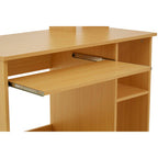 Natural Wooden Home Office Desk with Shelves