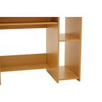 Natural Wooden Home Office Desk with Shelves
