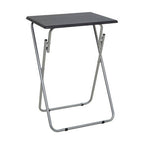 Black Folding Table with Silver Finish Legs