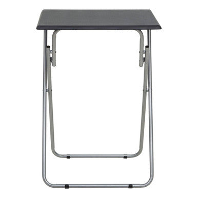 Black Folding Table with Silver Finish Legs