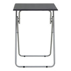 Black Folding Table with Silver Finish Legs