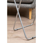 Black Folding Table with Silver Finish Legs