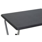 Black Folding Table with Silver Finish Legs