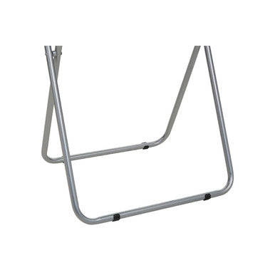 Black Folding Table with Silver Finish Legs