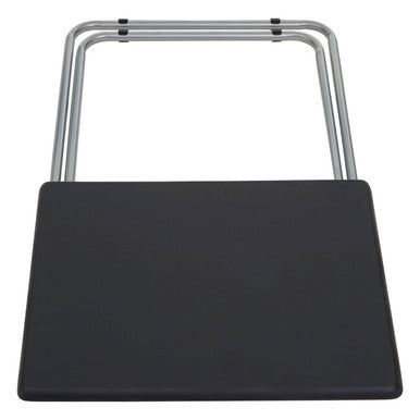 Black Folding Table with Silver Finish Legs