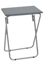 Grey Folding Table with Silver Finish Legs