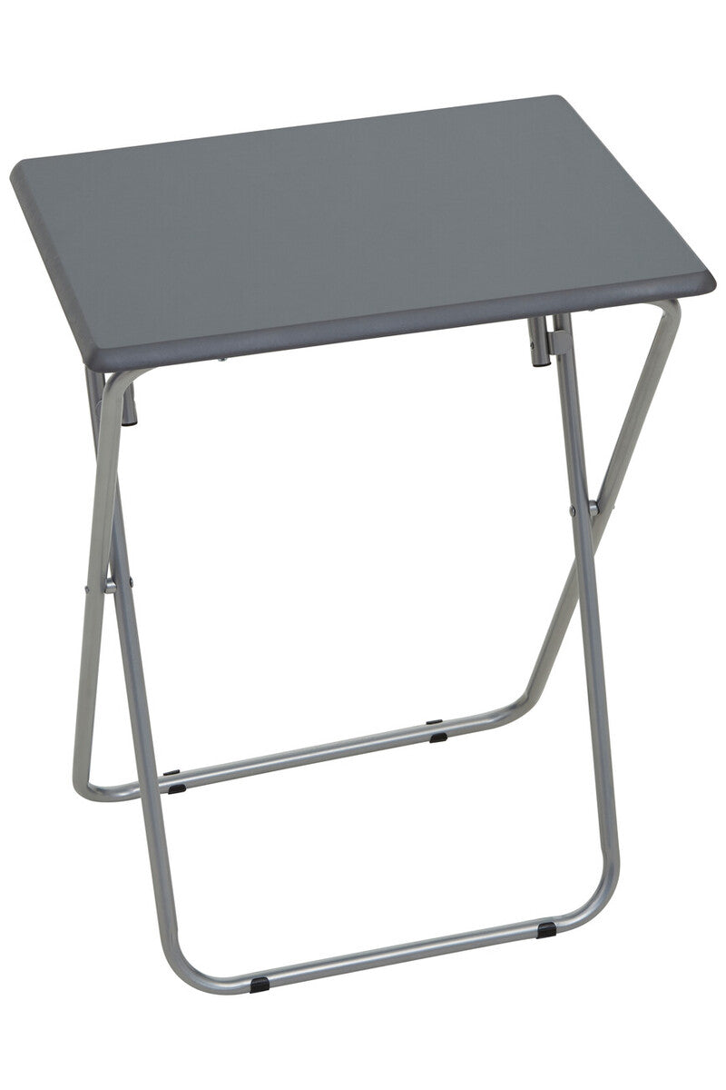 Grey Folding Table with Silver Finish Legs