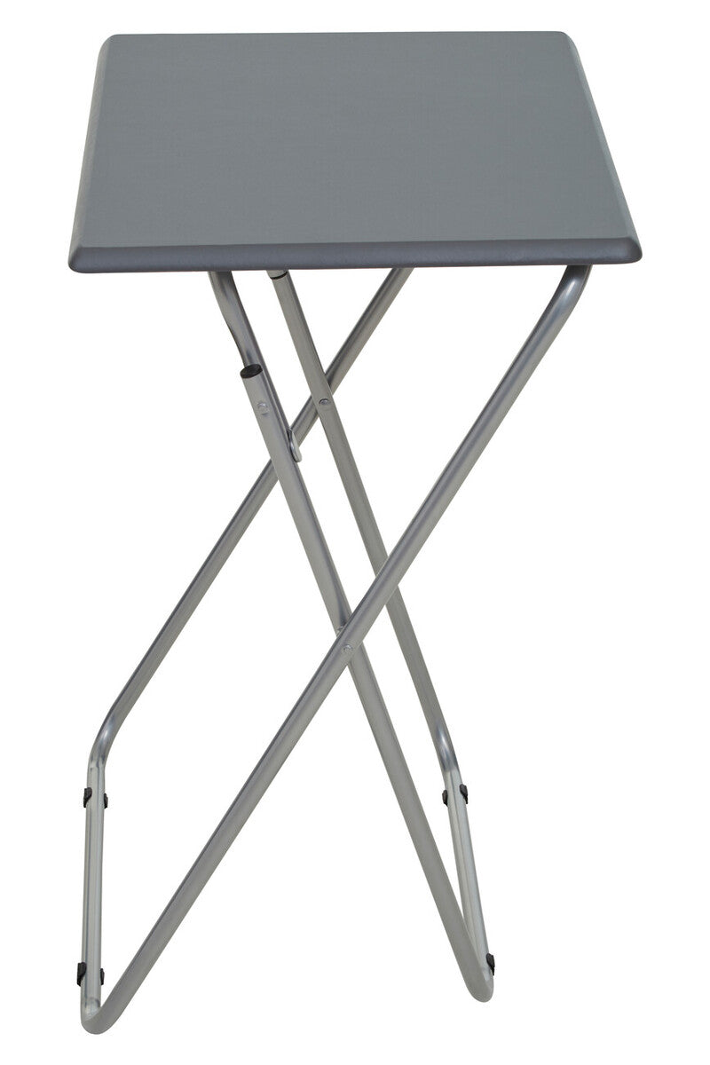 Grey Folding Table with Silver Finish Legs