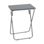 Grey Folding Table with Silver Finish Legs