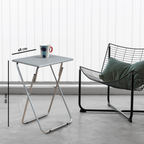 Grey Folding Table with Silver Finish Legs