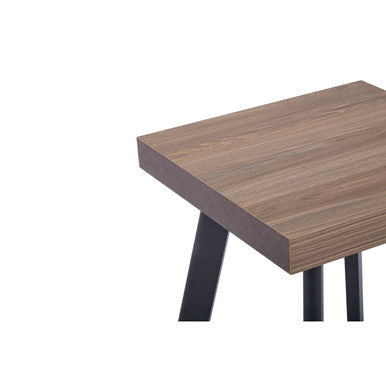 Natural Wood Veneer Side Table