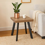 Natural Wood Veneer Side Table