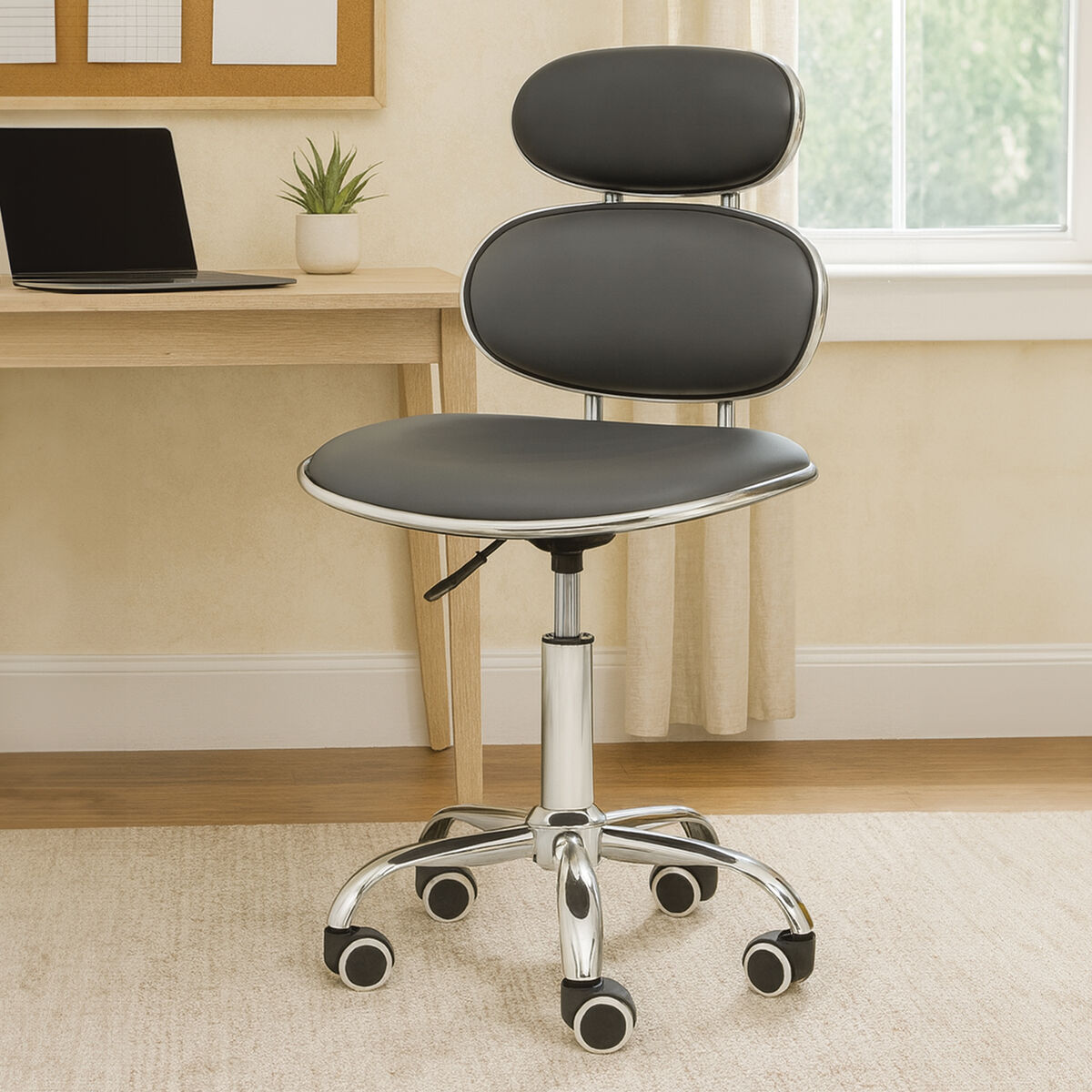 Black Pu Home Office Chair