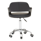 Black Home Office Chair with Curved Back
