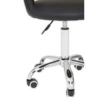 Black Home Office Chair with Curved Back