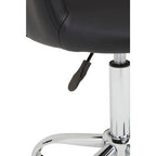 Black Home Office Chair with Curved Back