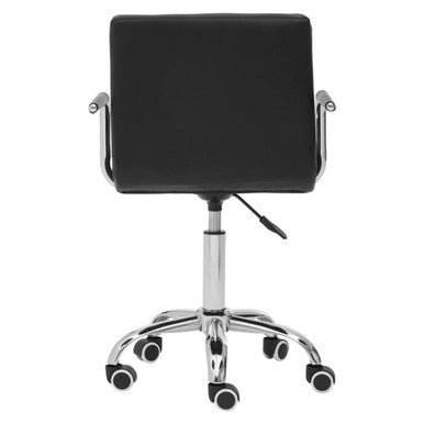 Black Home Office Chair with Swivel Base