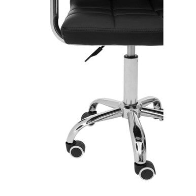 Black Home Office Chair with Swivel Base