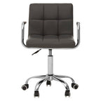 Grey Home Office Chair with Swivel Base