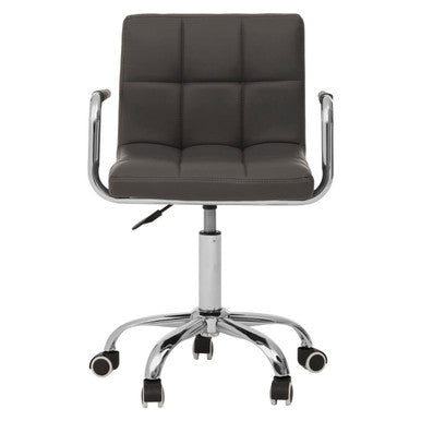 Grey Home Office Chair with Swivel Base