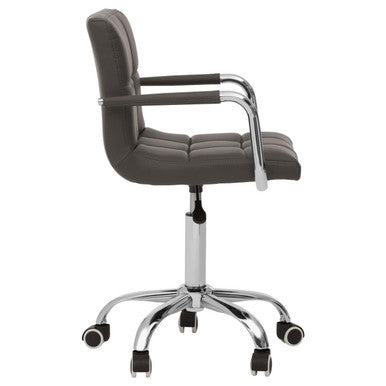 Grey Home Office Chair with Swivel Base